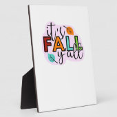 Het is herfst jongens Casual grappig Fotoplaat (Zijkant)