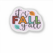 Het is herfst jongens Casual grappig Sticker (Voorkant)