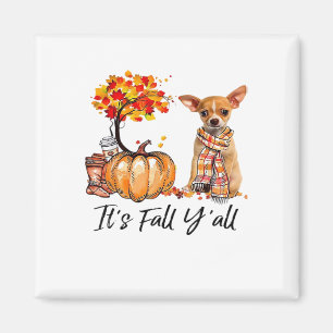 Het is herfst, jongens Chihuahua hond Halloween Magneet