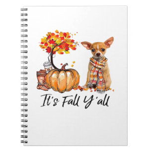 Het is herfst, jongens Chihuahua hond Halloween Notitieboek