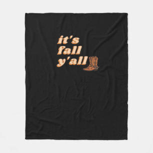 Het is herfst jongens cowboylaarzen herfst fleece deken