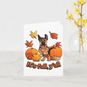 Het is herfst jongens Duitse herder puppy  Kaart (Gele Bloem)