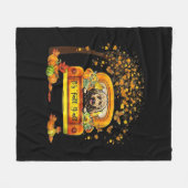Het is herfst jongens, Goldendoodle Thanksgiving p Fleece Deken (Voorkant (Horizontaal))