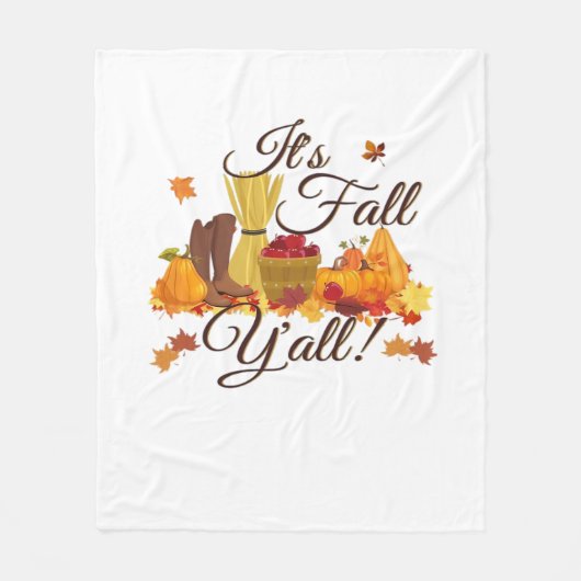 Het is herfst jongens, grappig en cool retro fleece deken (Voorkant)