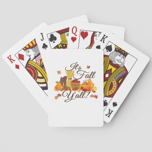 Het is herfst jongens, grappig en cool retro pokerkaarten (Achterkant)