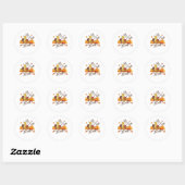 Het is herfst, jongens! Grappig en cool retro Ronde Sticker (Vel)