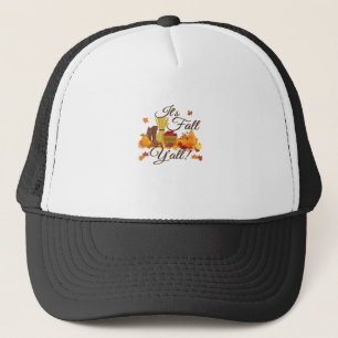 Het is herfst, jongens! Grappig en cool retro Trucker Pet