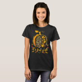 Het is herfst jongens Grappige kip luipaardprint p T-shirt (Voorkant volledig)