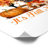 Het is herfst jongens Halloween Thanksgiving Retro Poster (Hoek)