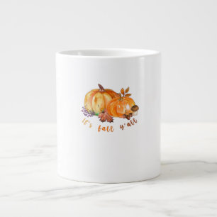 Het is herfst jongens Herfstbladeren Pompoen en Pa Grote Koffiekop