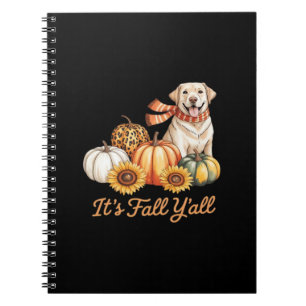 Het is herfst, jongens! Hond Luipaard Pompoen Crea Notitieboek