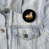 Het is herfst, jongens! Hond Luipaard Pompoen Crea Ronde Button 5,7 Cm (In situ)