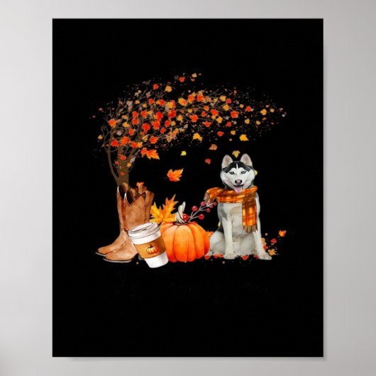 Het is herfst jongens, honden Thanksgiving Hallowe Poster (Voorkant)