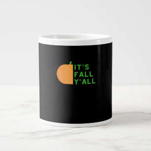 Het is herfst, jongens, in vintage stijl grote koffiekop