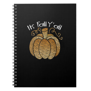 Het is herfst jongens Luipaardprint pompoen rustie Notitieboek
