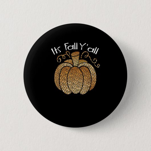 Het is herfst jongens Luipaardprint pompoen rustie Ronde Button 5,7 Cm (Voorkant)
