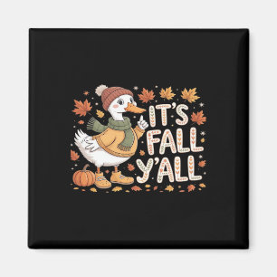 Het is herfst jongens pompoen retro klassieke uits magneet