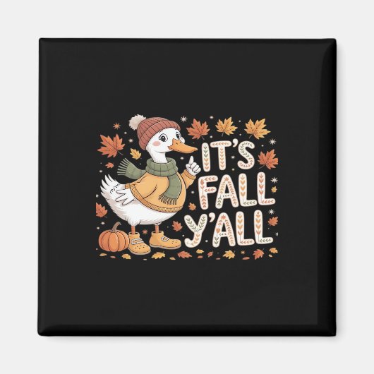Het is herfst jongens pompoen retro klassieke uits magneet (Voorkant)
