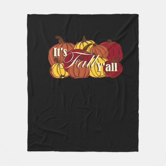 Het is herfst jongens Pompoen Tekst Klassieke Stij Fleece Deken (Voorkant)