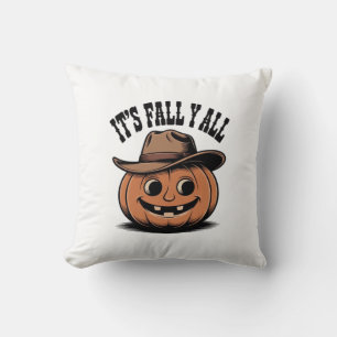 Het is herfst, jongens! Pompoen trendy grafisch Kussen