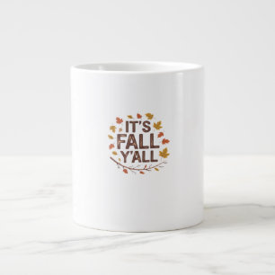 Het is herfst, jongens Retro klassiek ontwerp Grote Koffiekop