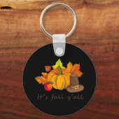 Het is herfst, jongens, retro stijl sleutelhanger (Voorkant)