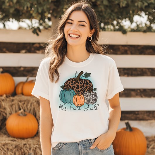 Het is herfst, jongens t-shirt