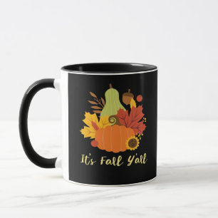 Het is herfst jongens trendy esthetische stijl mok