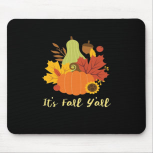 Het is herfst jongens trendy esthetische stijl muismat