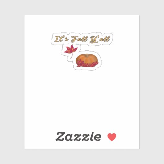 Het is herfst, jongens unieke grafische vormgeving sticker (Vel)