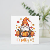 Het is herfst, jullie allemaal kabouters pompoen h kaart (Staand voorkant)