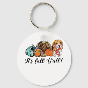 Het is herfst, jullie Beagle Schattige hondenliefh Sleutelhanger