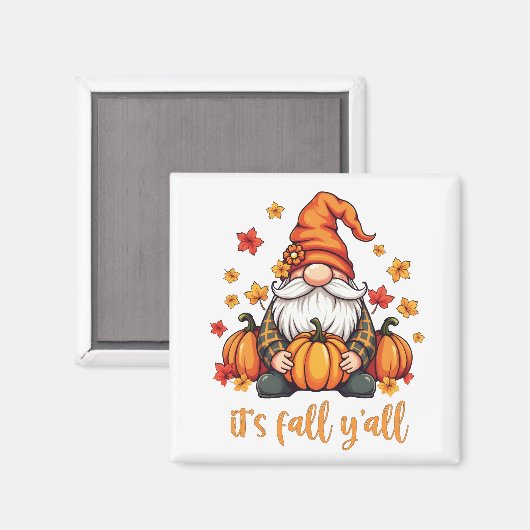 Het is herfst, jullie kabouters pompoen herfst Tha Magneet (Voorkant / Achterkant)