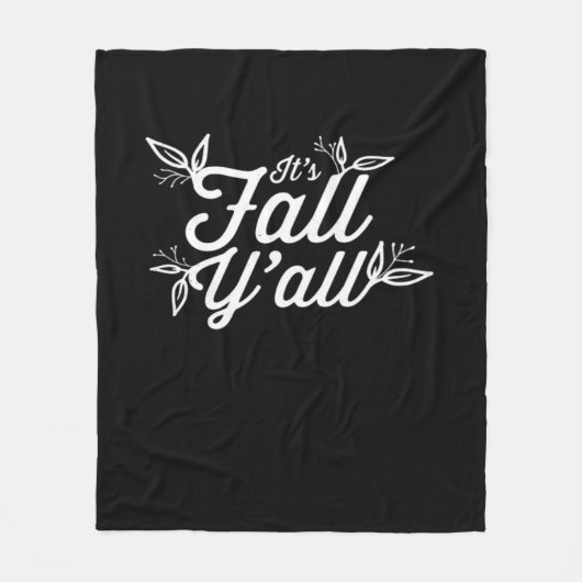 Het is herfst, lettertype met bladontwerp fleece deken (Voorkant)