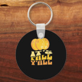 Het is herfst, mensen! Pompoen Retro Klassieker Sleutelhanger (Voorkant)