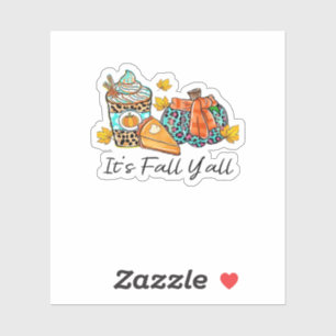 Het is herfst, mensen! Pompoengewürze Luipaard Pom Sticker