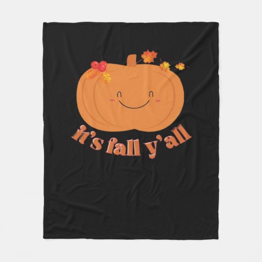 Het is herfst, mensen! Retro klassieke pompoen uit Fleece Deken (Voorkant)