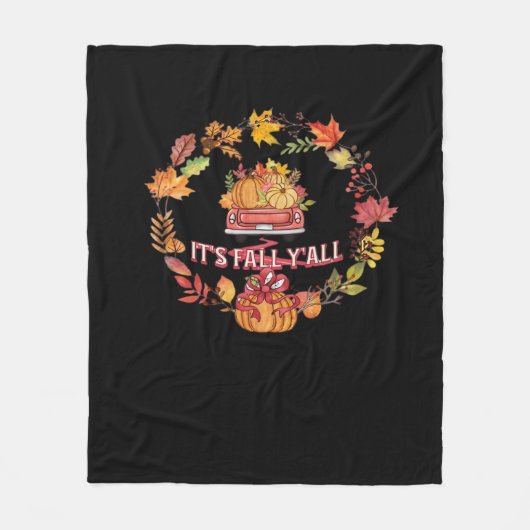 Het is herfst, mensen, retro uitstraling op oogstw fleece deken (Voorkant)