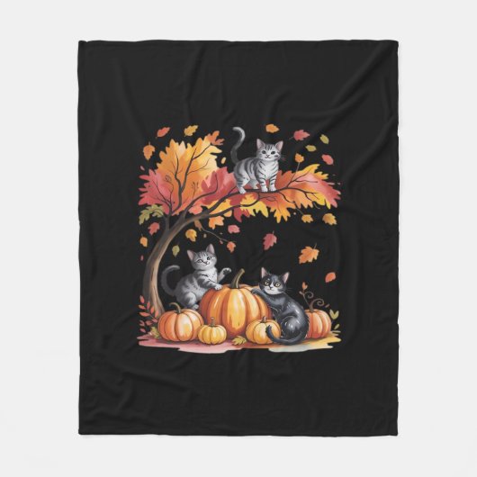 Het is herfst Minimalistische schone Vormgeving Fleece Deken (Voorkant)