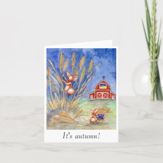 "Het is herfst!" Notecard Bedankkaart