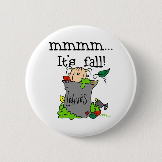 Het is herfst ronde button 5,7 cm (Voorkant)