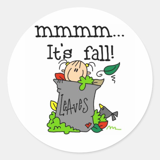 Het is herfst ronde sticker (Voorkant)