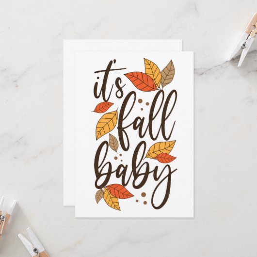 Het is herfst schatje kaart (Voorkant / Achterkant in situ)