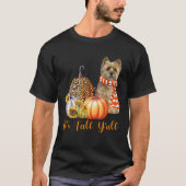 Het is Herfst Y all Cairn Terrier Dog Leopard Pump T-shirt (Voorkant)