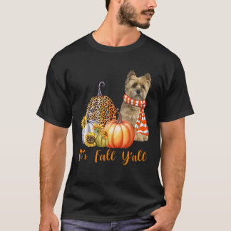 Het is Herfst Y all Cairn Terrier Dog Leopard Pump T-shirt