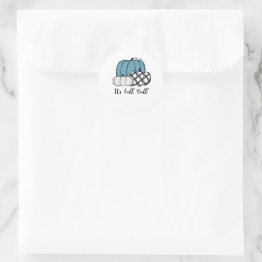 Het is Herfst Y’all Cool Unique Ronde Sticker (Tas)