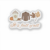 Het is Herfst Y’all Creatieve Kunst Sticker (Voorkant)