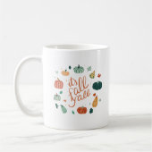 Het is Herfst Y’all. Herfst met pompoenen en blade Koffiemok (Links)