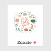 Het is Herfst Y’all. Herfst met pompoenen en blade Sticker (Vel)