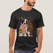 Het is Herfst Y All Saint Bernard Dog Thanksgiving T-shirt (Voorkant)